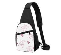 Marsupio tattico con stampa di scarpe da balletto rosa, borsa da corsa, marsupio da ciclismo, nero, taglia unica, Multicolore, Taglia unica, Zaini Sling