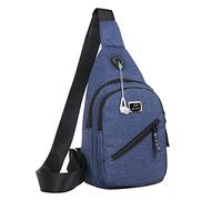 Marsupio tattico da uomo, borsa a tracolla, per il tempo libero, borsa da corriere, borsa sportiva, marsupio tattico da uomo, Blu, taglia unica