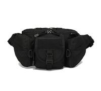 Marsupio Tattico, Marsupio Militare Impermeabile Con Tracolla Regolabile per La Vita Quotidiana Ciclismo Campeggio Escursionismo(Black)