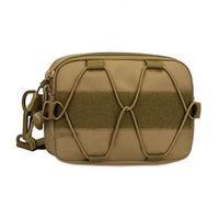 Marsupio Tattico Molle Admin Dump, Multiuso per Cellulare Torcia Elettrica Gilet Marsupio per Piccoli Utensili Organizzazione Modulare Orizzontale(Khaki)