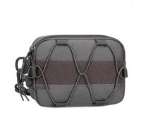 Marsupio Tattico Molle Admin Dump, Multiuso per Cellulare Torcia Elettrica Gilet Marsupio per Piccoli Utensili Organizzazione Modulare Orizzontale(Gray)