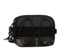 Marsupio Tattico Molle Admin Dump, Multiuso per Cellulare Torcia Elettrica Gilet Marsupio per Piccoli Utensili Organizzazione Modulare Orizzontale(Black Scorpion cp)
