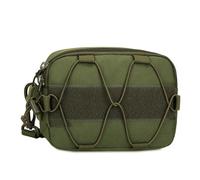 Marsupio Tattico Molle Admin Dump, Multiuso per Cellulare Torcia Elettrica Gilet Marsupio per Piccoli Utensili Organizzazione Modulare Orizzontale(Green)