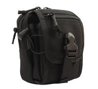 Marsupio Tattico Multifunzionale Molle, per Ciclismo Outdoor Cellulare, per Appassionati Militari, Piccolo Marsupio Tracolla Borsa Sportiva(Black)