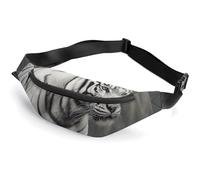 Marsupio Tigre Bianca con Tracolla Regolabile, Leggero Viaggio Crossbody Borse, Vivavoce Mini Fanny Pack in Corsa Palestra