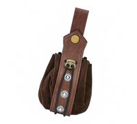 Marsupio tradizionale alla moda con tasche multiple Quattro mila costumi Addons risveglio carnevale e uso quotidiano Cosplay, Perline piatte marroni, Bellezza di massa