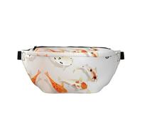 Marsupio tradizionale Koi con stampa a pois, per donne e uomini, grande borsa a tracolla per escursionismo, viaggi, facile da trasportare