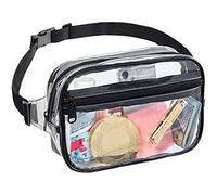 Marsupio trasparente approvato dallo stadio trasparente Marsupio per donne e uomini Borsa da cintura impermeabile con cinturino regolabile Fibbia forte Marsupio trasparente Borsa da cintura alla moda