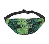 Marsupio trasparente con motivo a foglia di palma stampato, per donne e uomini, con cinturino regolabile, marsupio per viaggi, corsa, escursionismo, Multicolore, Taglia unica, Zaini Sling