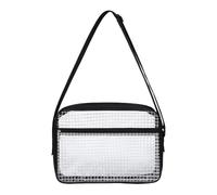 Marsupio trasparente in PVC con tracolla regolabile, design impermeabile, tasche con cerniera per uso quotidiano, organizer essenziale trasparente, B