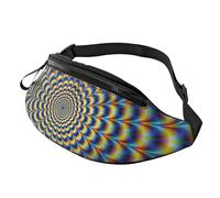 Marsupio unisex a spirale con illusione ottica GIF, accessorio da viaggio adatto per occhiali da sole, chiavi, power bank, telefoni