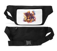Marsupio unisex a tre teste Fiery Mythical Beast, nero