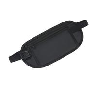 Marsupio unisex aderente con protezione antifurto, borsa da viaggio e cintura per denaro nascosta, passaporto, sport e portare con sé, Nero, 25x13