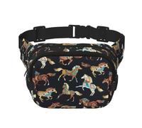 Marsupio unisex alla moda Brown Horse, elegante marsupio per allenamenti, corsa, viaggi ed escursionismo, Nero , Taglia unica