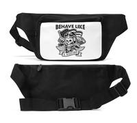 Marsupio unisex Behave Like A Bastard United States of America Piston Skulls Graphic Nero, Nero , Taglia unica