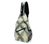 Marsupio unisex blu e oro, borsa a tracolla regolabile, piccolo zaino a tracolla per escursioni e viaggi