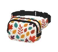 Marsupio unisex con due tasche, a tracolla, per pendolarismo, ciclismo, shopping, leggero, per uomini e donne, Autunno/Foglie d'acero G, Stampe Moda