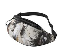 Marsupio unisex con stampa artistica per cavalli, escursionismo, ciclismo e corsa, festival