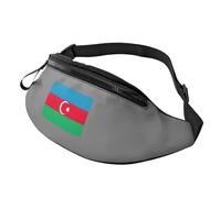 Marsupio unisex con stampa bandiera dell'Azerbaigian, accessorio da viaggio, adatto per occhiali da sole, chiavi, power bank, telefoni