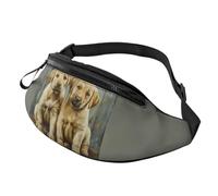 Marsupio unisex con stampa di cuccioli di cane, leggero, alla moda, per viaggi quotidiani e corsa