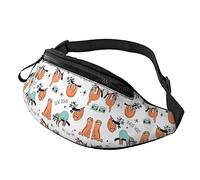 Marsupio unisex con stampa musicale di bradipo divertente, accessorio da viaggio per occhiali da sole, portafogli, passaporti, chiavi
