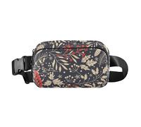 Marsupio unisex da viaggio, essenziale, elegante, multiuso, con cinghia regolabile, per viaggi, shopping, corsa, buon Natale, felice anno nuovo, Buon Natale Felice Anno Nuovo, 1 Size