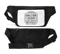 Marsupio unisex Doctor I'm Here to Save Your Ass Not Kiss It, nero, Nero , Taglia unica