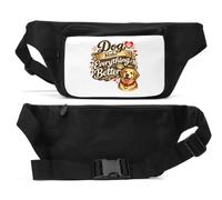 Marsupio unisex Dogs Make Life More Joyful nero