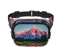 Marsupio unisex Grand Teton National Park, alla moda, elegante marsupio per allenamenti, corsa, viaggi ed escursioni, Nero , Taglia unica