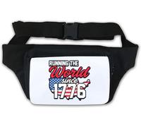 Marsupio United States of America Running The World Since 1776, colore: bianco