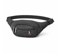 Marsupio uomo donna con cintura regolabile Bag Borsa a Tracolla Borsello Sportivo con Multi Tasche Singola Spalla per Tempo Libero trekking Bici in Offerta (Nero, MS23-0103)