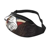 Marsupio Usa Patriotic Eagle With American Flag Bum Bag Leggera Borse A Tracolla Pratica Marsupi Per Running Trekking Sportivo