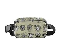 Marsupio verde chiaro Zoo carino per donne uomini mini marsupio con cinghia regolabile per lo shopping sport lavoro, Zoo Verde Chiaro, 1 size