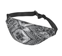 Marsupio verde con palla da calcio per donne e uomini, grande marsupio alla moda per viaggi, corsa, marsupio unisex, Torre Eiffel Monumento Francese Parigi, Taglia unica