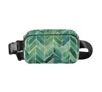 Marsupio verde mare a spina di pesce alla moda per donne uomini grande capacità marsupio con cinghia regolabile per lo shopping sport lavoro