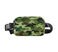 Marsupio verde mimetico carino per donne uomini adolescenti grande capacità borsa a tracolla per passaporto con cinghia regolabile per lo shopping sport