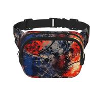 Marsupio vintage a doppio strato da basket, per sport, unisex, regolabile, per viaggi, escursionismo, corsa, ciclismo, festival