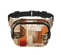 Marsupio vintage a doppio strato per giornali, stile retrò, per riviste, unisex, regolabile, per viaggi, escursionismo, corsa, ciclismo, festival