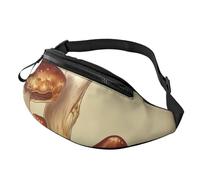 Marsupio vintage con funghi commestibili per uomo donna borsa a tracolla marsupio impermeabile sport marsupio outdoor hip pack