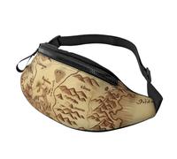 Marsupio vintage con mappa del tesoro, unisex, impermeabile, sportivo, alla moda, con cinghia regolabile, grande borsa a tracolla per viaggi ed escursioni