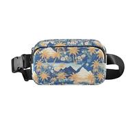 Marsupio vintage con palme e alberi, borsa a tracolla da donna, tracolla regolabile, marsupio per allenamento e corsa