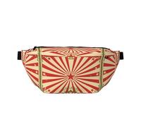 Marsupio vintage con sfondo da circo, borsa a tracolla regolabile per uomini e donne, corsa, escursionismo, arrampicata, palestra, cyclette, ecc., Nero , Taglia unica