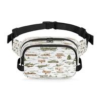 Marsupio vintage con treno e aereo, multifunzione, per viaggi, sport, corsa, marsupio, borsa da cintura, per donne, uomini, bambini, ragazze e ragazzi, Colore, XL, Organizer per borse