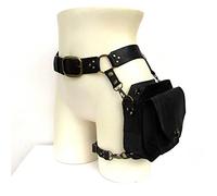 Marsupio Vintage da Donna Medievale, Marsupio Steampunk in Pelle Pu Marsupio Regolabile Retro Marsupio con Bottoni Rivetti Borsa da Gamba Sport all'Aria Aperta, Verde, Lapp Stile Medievale