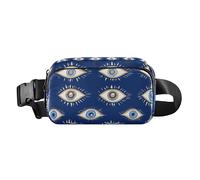 Marsupio vintage Evil Eye Magic Blue alla moda per donne e uomini, impermeabile, borsa da viaggio con cinghia regolabile per viaggi, corsa, escursionismo