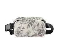 Marsupio vittoriano con motivo floreale a mano elegante per donne e uomini, mini marsupio con cinghia regolabile per lo shopping, lo sport, il lavoro