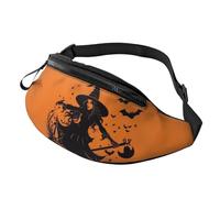 Marsupio volante con strega di Halloween, per donne e uomini, alla moda, regolabile, per allenamento, corsa, viaggi, stile casual, Strega di Halloween che vola, Taglia unica