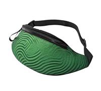 Marsupio volante con strega di Halloween, per donne e uomini, alla moda, regolabile, per allenamento, corsa, viaggi, stile casual, Texture curva verde, Taglia unica