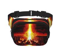 Marsupio Volcano, marsupio per donne e uomini, alla moda, per allenamento, corsa, viaggi, escursionismo, Nero, One Size