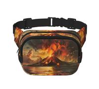 Marsupio Volcano, marsupio per donne e uomini, alla moda, per allenamento, corsa, viaggi, escursionismo, Nero , Taglia unica